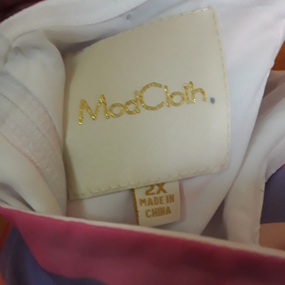 NWOT ModCloth Purposefully Piquant Halter Dress - Picture 3 of 3